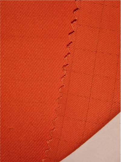 HN-YIJA  純棉阻燃防靜電紗卡  阻燃布 防靜電  20x16  斜褲  工人連衣服 側面照